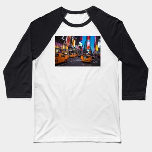 Times Square New York Taxi Cabs NY Baseball T-Shirt